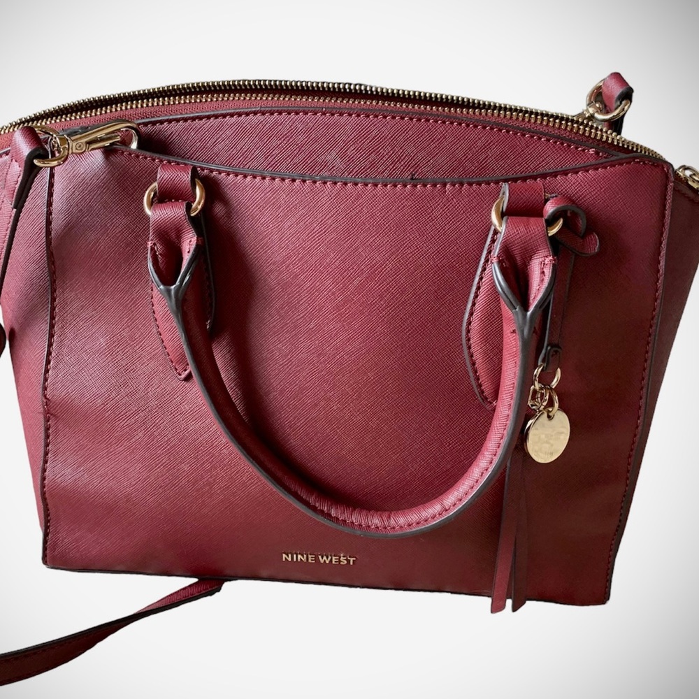 Nine West burgundy satchel